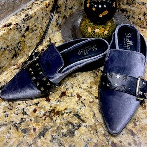 Shellys London used velvet studded mules excellent condition